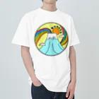 aloha_world_in_circleのjapan mount Fuji rainbow Heavyweight T-Shirt