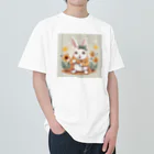 ぷっくりショップの耳が可愛いうさぎちゃん Heavyweight T-Shirt