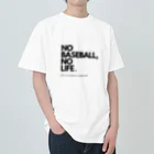 No Baseball , No Life.のNO BASEBALL , NO LIFE . ～ 野球の神様 ～ ヘビーウェイトTシャツ