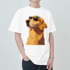 AQUAMETAVERSEのサングラスをかけた、かわいい犬 Marsa 106 Heavyweight T-Shirt