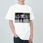 ののちゃんのフォトプリントショップの夏散歩カップル Heavyweight T-Shirt