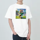 スポーツにゃんこ大戦争のサッカーにゃんこ ヘビーウェイトTシャツ