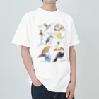 DOTEKKOの世界の鳥 （英名入り） ヘビーウェイトTシャツ