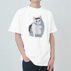 手書きイラストで猫ミームのhuhcat Heavyweight T-Shirt