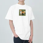 柴犬大好きマンのかわいい柴犬　赤毛 Heavyweight T-Shirt