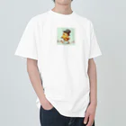 「動物ミリ屋」のピヨピヨ歩きましょ Heavyweight T-Shirt