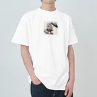 ONE POINTの左右非対称くん Heavyweight T-Shirt