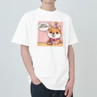 メアリーの柴犬がカラフルなスタンプ Heavyweight T-Shirt