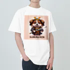 jumping坊主の侍犬 Heavyweight T-Shirt