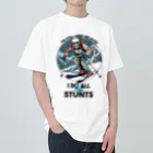 Stylo TeeのI'm Still Here Because I Do All My Stunts Heavyweight T-Shirt