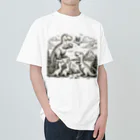 dinaso_sのティラノサウルスの家族 Heavyweight T-Shirt