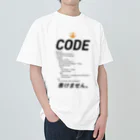 ビットブティックのコードTシャツ「code書けません。」 Heavyweight T-Shirt