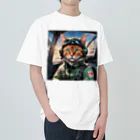 nekoと鉄のパイロット猫 Heavyweight T-Shirt