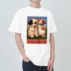 Saza-nami Antique designのTWIN PUPPIES Heavyweight T-Shirt