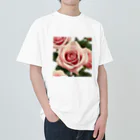 masahの薔薇プリント ヘビーウェイトTシャツ