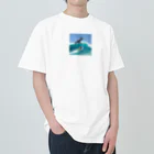 ganeshaのイルカと一緒にサーフィン Heavyweight T-Shirt