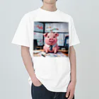 MTHの会社の財務状況を分析するミニブタ Heavyweight T-Shirt