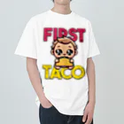 Stylo Teeの赤ちゃんの初めてのタコス ヘビーウェイトTシャツ