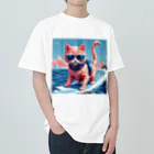 メロンパン猫のサーファーキャット ヘビーウェイトTシャツ