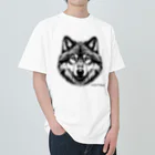 Golden-Cat358の狼の顔 かっこいい  ヘビーウェイトTシャツ