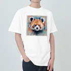 WithRedPandaの水彩風レッサーパンダ Heavyweight T-Shirt