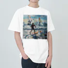 AQUAMETAVERSEのsupとwindsurfingレース　エンジェル717 2065 ヘビーウェイトTシャツ