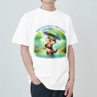 dreamy-designの雨の日のお散歩　カワウソくん Heavyweight T-Shirt