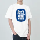 ゴルフバカイラストレーター野村タケオのNOM SHOPのDon't think, FEEL!  ブルーバック Heavyweight T-Shirt