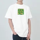 kinnirono-inuのドット絵　たくさんのゴールデンレトリバー２ Heavyweight T-Shirt