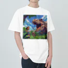 AQUAMETAVERSEの恐竜と少年　なでしこ1478 ヘビーウェイトTシャツ