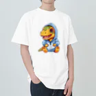 Vasetti_pressの青パーカーを着たティラノサウルス Heavyweight T-Shirt