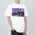 samenoa81の水彩画の夜景 ヘビーウェイトTシャツ