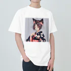 ショコラの和服に獣耳 Heavyweight T-Shirt