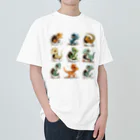 AQUAMETAVERSEの恐竜勢揃い　なでしこ1478 Heavyweight T-Shirt