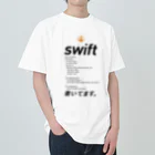 ビットブティックのコードTシャツ「Swift書いてます。」 ヘビーウェイトTシャツ