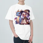 ピクセルパレットのドラゴンと可愛い女の子3 Heavyweight T-Shirt