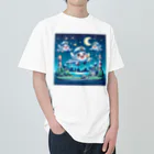 キャラクターズのキラキラ夜景飛行くん Heavyweight T-Shirt