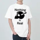 『NG （Niche・Gate）』ニッチゲート-- IN SUZURIのNothing Is Real.（黒） ヘビーウェイトTシャツ