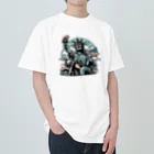 shime_savaのトーチを持ったおばちゃんライダー Heavyweight T-Shirt