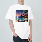 Paradise ExploreのMoonlit Palm Haven Heavyweight T-Shirt