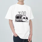 BOSATUの電車に乗ったうさぎ Heavyweight T-Shirt