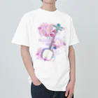 綾錦工房 りこりすの三味線 -雪月花- 【桜】 ヘビーウェイトTシャツ