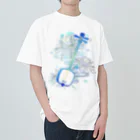 綾錦工房 りこりすの三味線 -雪月花-【月下美人】 Heavyweight T-Shirt