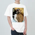 ayamomohidemiのキュートな猫猫あくび Heavyweight T-Shirt