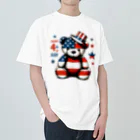 HappyFaceMarketのアメリカ独立記念日テディベア Happy 4th of July Heavyweight T-Shirt