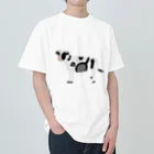 柴犬とテニスのテニス柄のうし Heavyweight T-Shirt