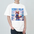 ビビりな番犬くんのふわふわフレンズ！にゃんこ Heavyweight T-Shirt