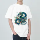 百花の碧龍 Heavyweight T-Shirt