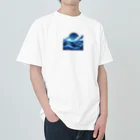 海の幸のコバルトブルーの海 Heavyweight T-Shirt