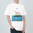 コトウミクの陸の馬 Heavyweight T-Shirt